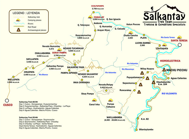 trek salkantay map